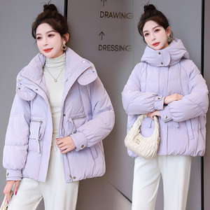 连帽羽绒服女短款小个子冬装新款韩版时尚洋气加厚保暖白鸭绒外套