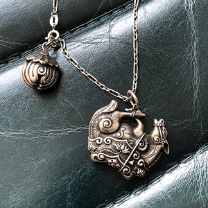 "金榜题名"925银中国传统改良首饰  倒挂毛驴项链 丝己