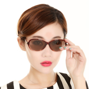 东海天然水晶石头眼镜女款墨镜中老年人平光太阳镜护目养眼睛