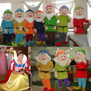 七个小矮人人偶服装行走卡通演出cos头套表演道具玩偶服白雪公主
