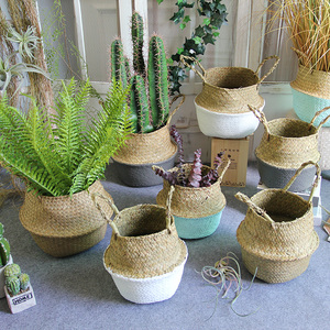 编制花盆藤编北欧