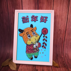 五谷杂粮手工粘画