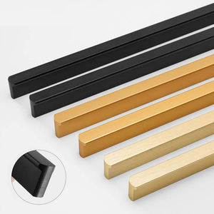 直角大衣柜门通体轻奢拉手铝合金长条一字t型橱柜简约抽屉小把手