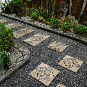 祥云仿石板 庭院花园防滑长方形踏步石 脚踏石草坪汀步石铺路地砖