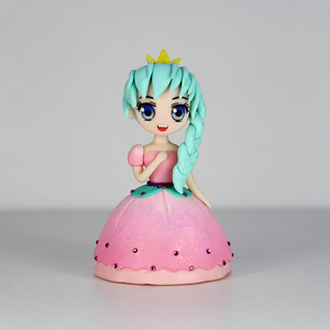 软陶爱莎y石公主d摆件i景区热卖手工泥人卡通动漫手办女钻孩礼0人付款