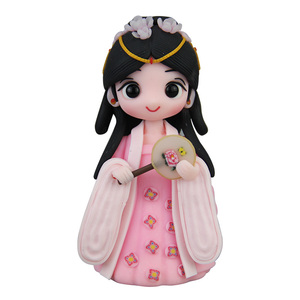 软陶泥人汉服公主手办汉服玩偶玩具泥塑摆件手工diy送给女孩礼物