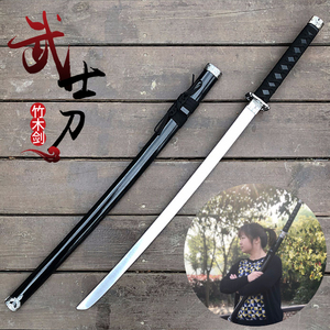 大号武士东洋木刀宝剑 木制日本刀玩具刀影视道具刀剑未开刃cos