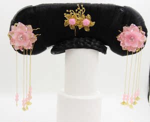 影视古装/影楼古代假发/清朝宫廷/格格头饰/步步惊心/弯月旗头