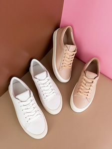 厚底小白鞋羊皮