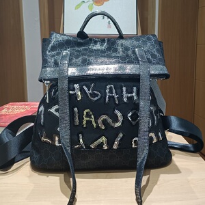 水泽木兰国内代购双肩背包单肩亮片柔软女包包大容量出差可放ipad