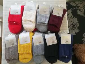 出口款tsutsu好质量短袜 冬季羊毛保暖松口短筒常规女红袜子