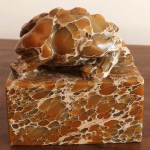 超赞天然寿山结晶花坑石印章摆件招财貔貅坑头田花坑巴林昌化鸡血