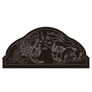 龙凤碑头铣底图jdpltac6线雕图矢量图石材雕刻图文泰图21504