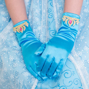 儿童手套艾莎公主冰雪奇缘女童小孩女孩女王骑行秋冬分指玩具防护