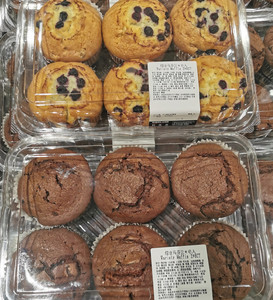 开市客马芬 蔓越莓蓝莓现烤玛芬蛋糕巧克力麦芬6个costco代购包邮