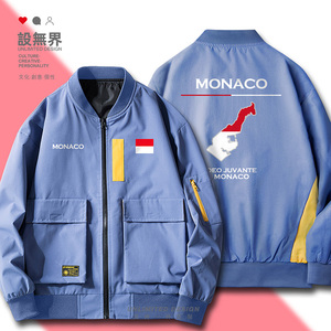 人付款天猫摩纳哥monaco标志国家连帽卫衣男女宽松套头外套加绒衣服