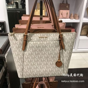 美国代购mk女包托特包michael kors手挎包拉链logo吊坠大号