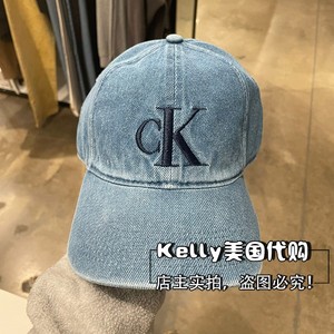 美国代购CK帽子棒球帽鸭舌帽遮阳帽牛仔帽休闲潮流时尚男女同款