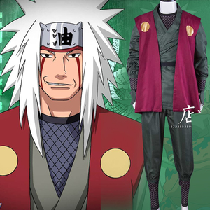 日本动漫火影忍者cosplay服装男士火影自来也cos服衣服全套演出服