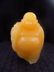 12月新品!收藏精品 顶级印尼金田黄笑口常开弥勒摆件 寿山田黄石