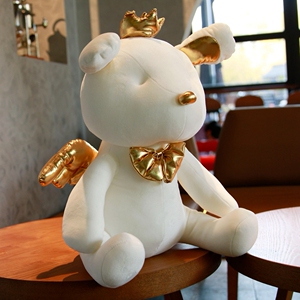 高级感皇冠天使小熊毛绒玩具熊公仔玩偶布娃娃送男女朋友礼品礼物