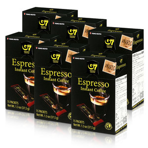 越南进口中原G7黑咖啡 ESPRESSO意式浓缩提神速溶纯咖啡粉加强版