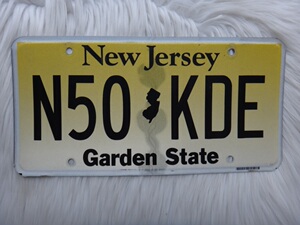 美国外国汽车牌照新泽西州new jersey道具室内装饰牧马人n50kde