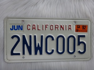 美国90年代老车牌照california加州旧金山洛杉矶装饰国外2nwc005