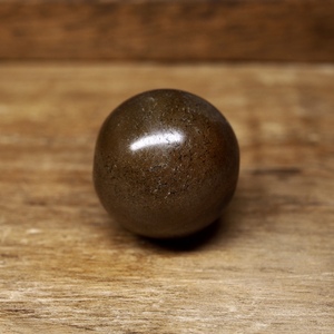 西亚百年灰褐色唐球老玛瑙圆珠 包浆熟美 风化细腻 大尺寸老配饰