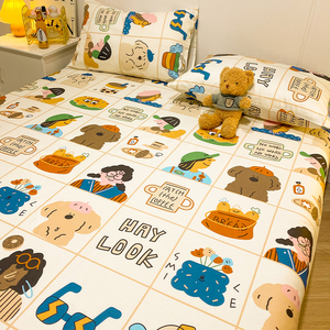 卡通纯棉床单单件100全棉被单人1米2学生宿舍儿童1.5米枕套三件套