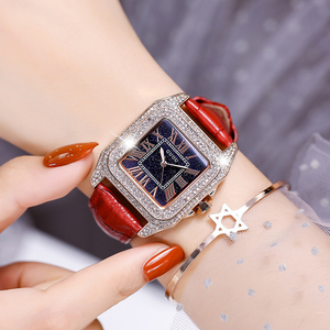 古欧潮流时尚韩版方形水钻星空手表女满天星大表盘个性女学生手表