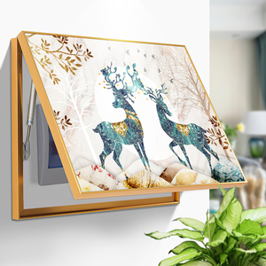 电表箱装饰画现代轻奢大气配电箱墙画新中式电表盒遮挡电闸箱挂画