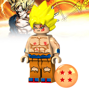 兼容乐高2020新品人仔龙珠z超级赛亚人xp083战损孙悟空积木玩具