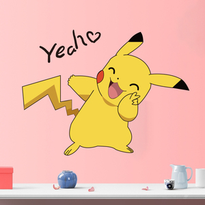皮卡丘贴画神奇宝贝精灵宝可梦卡通壁纸汽车贴纸自粘贴画防水墙贴