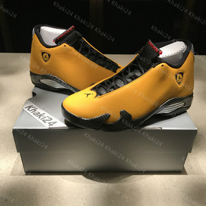 khaki24 air jordan 14 aj14 法拉利 大黄 反转 乔14 bq3685-706
