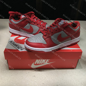 khaki24 nike dunk sb low 灰红白红男女低帮休闲板鞋 dd1391-002