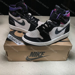 khaki24 air jordan 1 aj1 大巴黎 黑白紫psg气垫zoom db3610-105