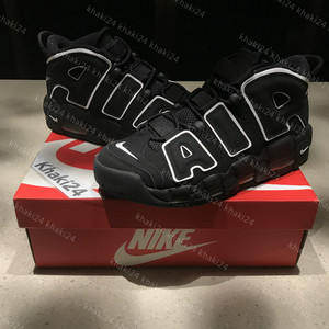 khaki24 nike uptempo黑白大air权志龙皮蓬男女增高帮 414962-002