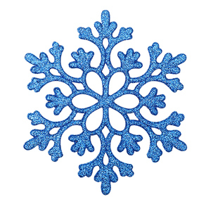 圣诞雪花挂件橱窗雪景10cm圣诞树店面场景布置葱粉雪花片塑料亮片