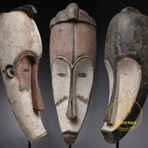 非洲面具 木雕 非洲工艺术品 加蓬芳族面具 进口民族特色民宿装饰