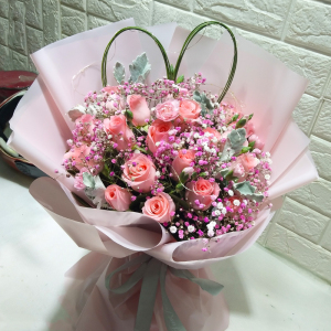 网红韩式创意玫瑰花束生日鲜花速递武汉南京广州深圳全国同城配送
