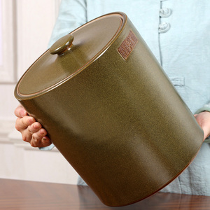 大展景德镇陶瓷茶具茶叶末釉茶叶罐储物罐醒茶罐普洱茶饼盒罐茶缸