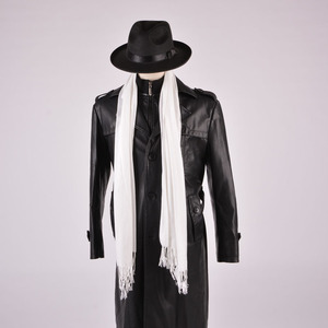 民国男士超长款皮风衣 特务间谍装秋冬季皮衣大衣外套加绒加厚