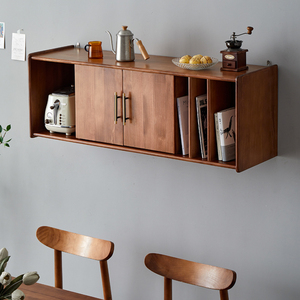 餐厅实木吊柜厨房墙壁柜挂墙式储物柜阳台墙柜餐边柜卧室挂柜顶柜