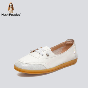 hush puppies暇步士女鞋2022秋新款白色板鞋平底休闲女单鞋b2v10