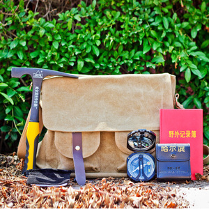 地质工具套装地质罗盘仪地质包地质锤地质放大镜三大件勘探工具