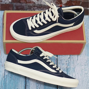 kaСvans乐万斯权志龙gd同款低帮藏蓝色style 36蓝白帆布板鞋女男