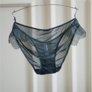 欧美少女内裤低腰三角裤超薄网纱 透明透气 全透提臀夏日复古透视