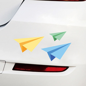 汽车刮痕遮挡贴纸创意个性童年怀旧8090后纸飞机车贴车身划痕遮盖