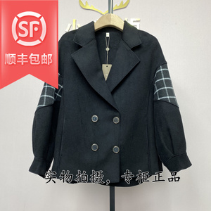 f艾人t21d316 秋装新款时尚韩版品质女装减龄宽松毛呢外套上衣